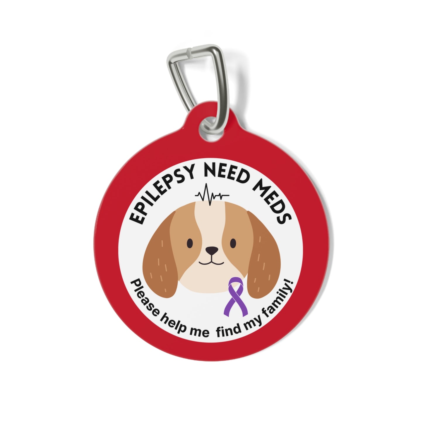 Pet Id Tag - Medical Tag for Dogs with Epilepsy