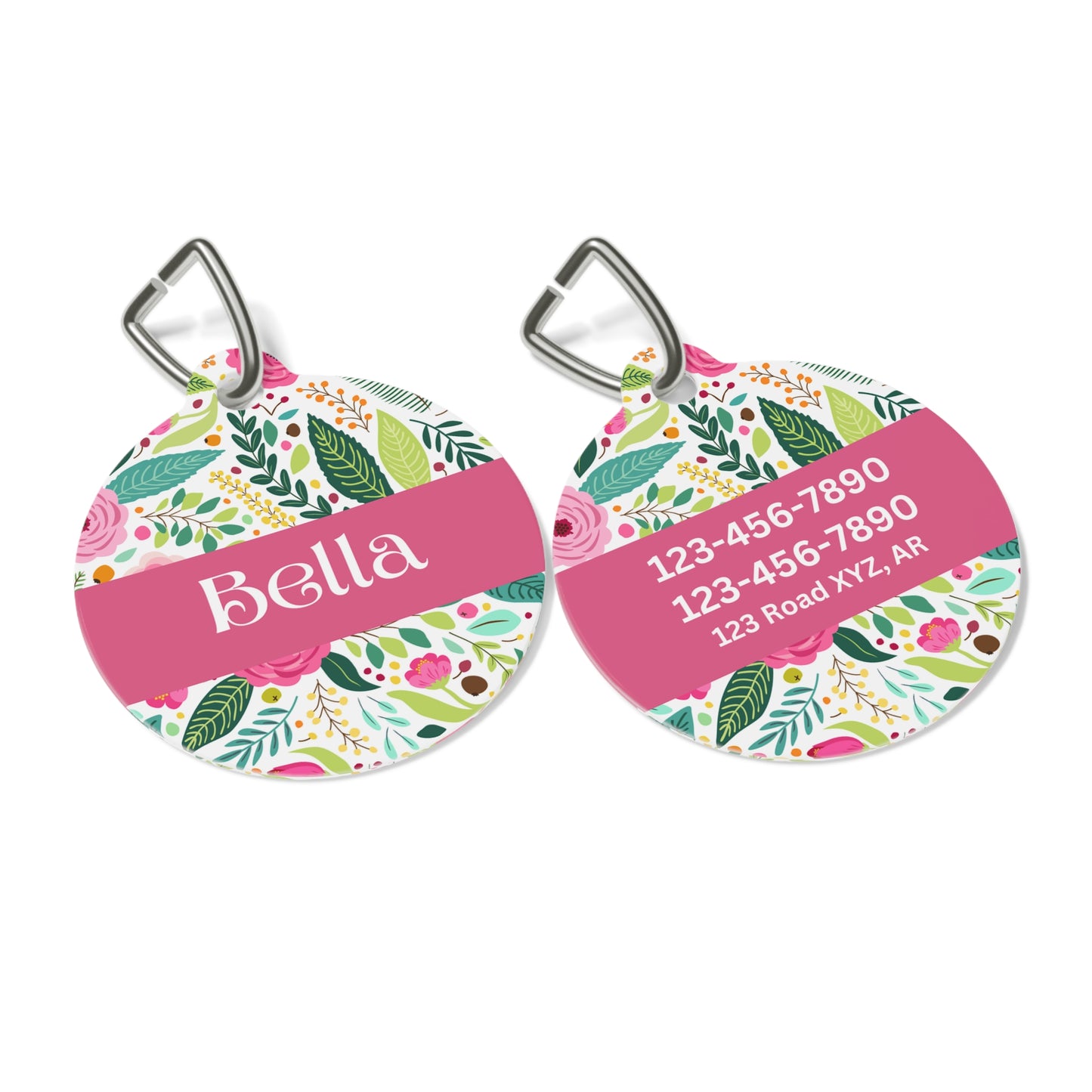 Pet Tag - Floral Pet Id Tag