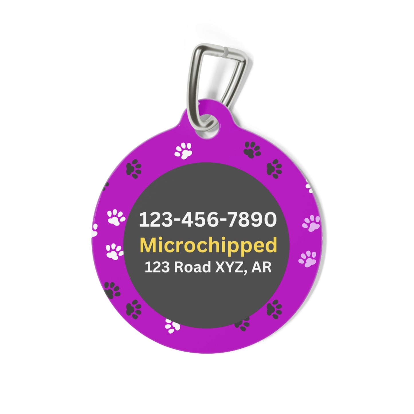 Pet Tag - Escape Artist in Purple