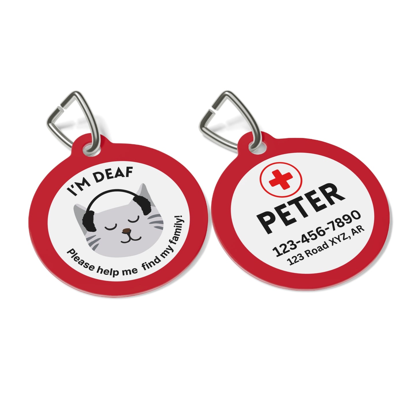 Pet Tag - Medical Tag for Deaf Cats