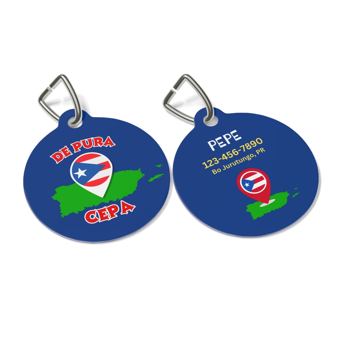 De Pura Cepa - Puerto Rican Personalized Pet ID Tag