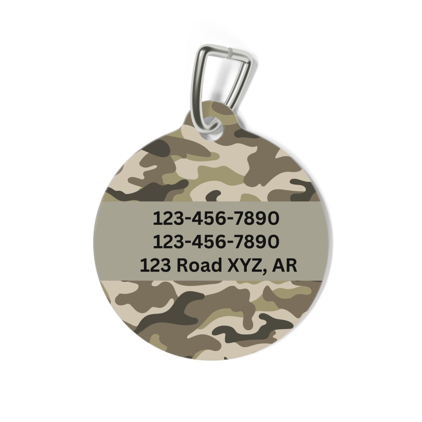 Pet Tag Camuflage Id Tag
