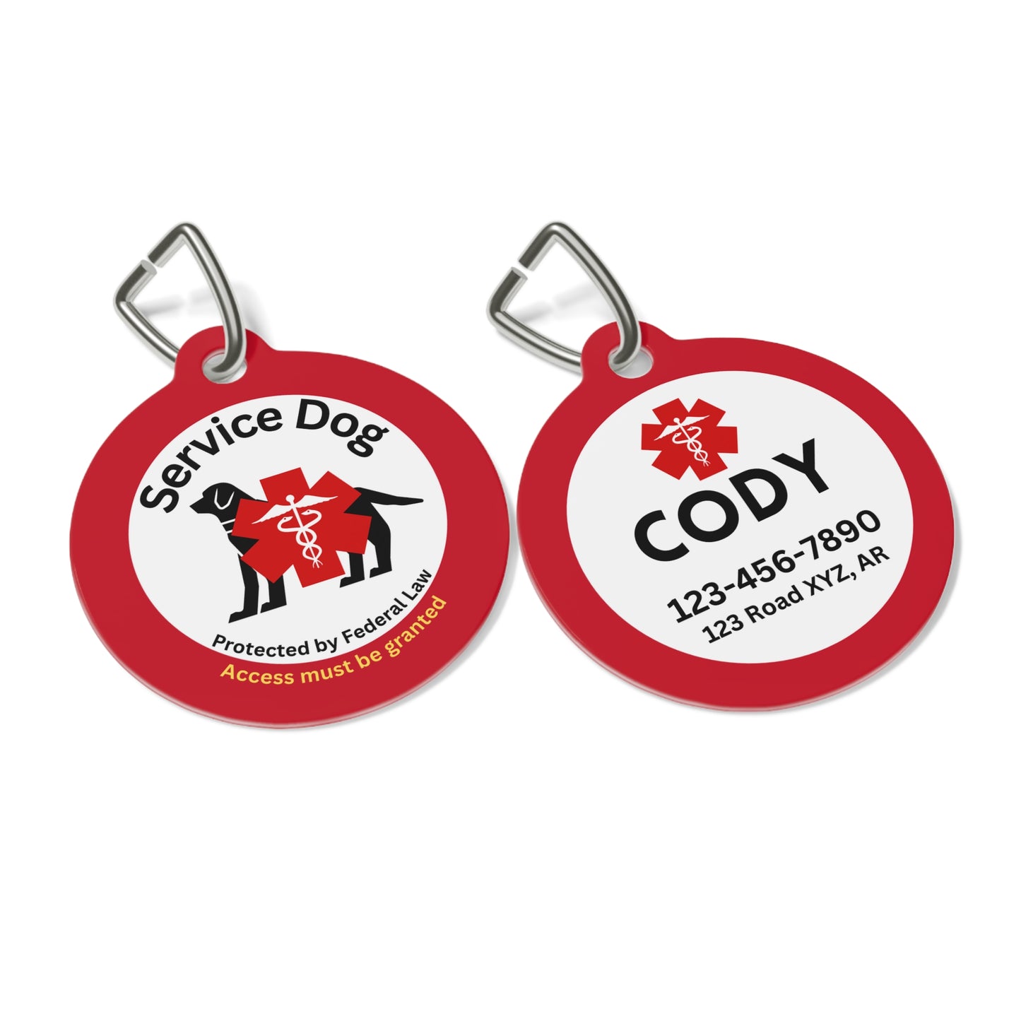 Pet Tag- Service Dog ID Pet Tag