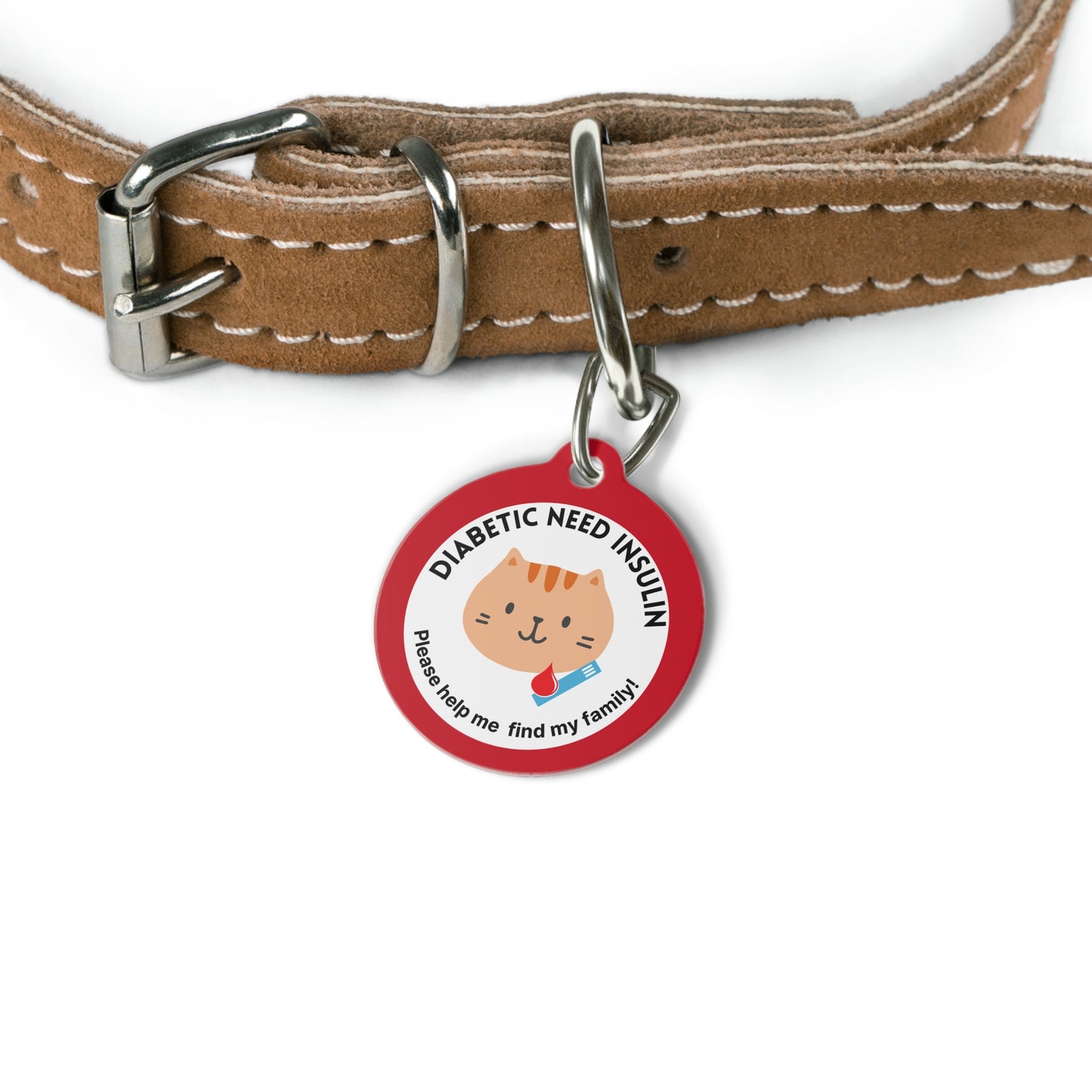 Pet Tag - Medical Pet Id for Diabetic Cats