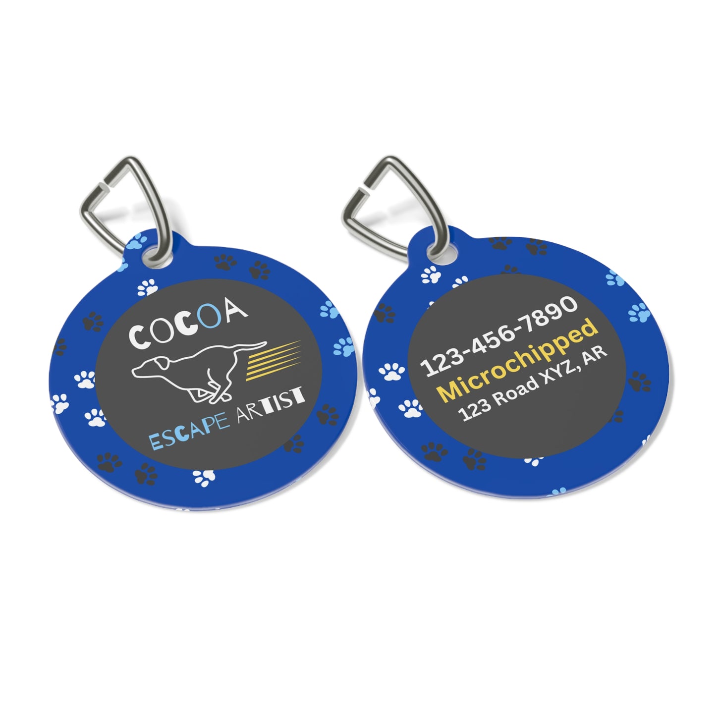 Pet Tag - Escape Artist Blue