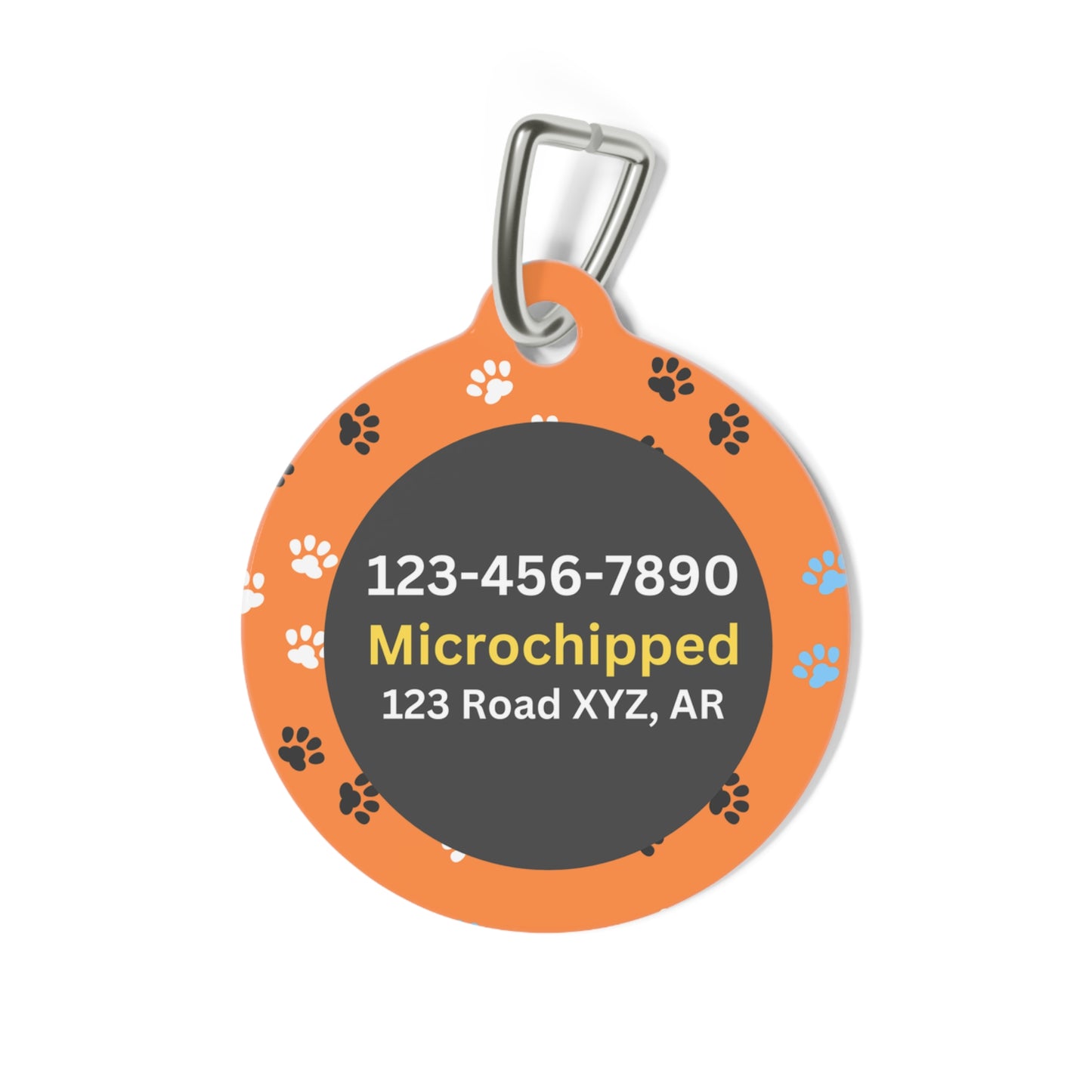 Pet Tag - Escape Artist in Orange
