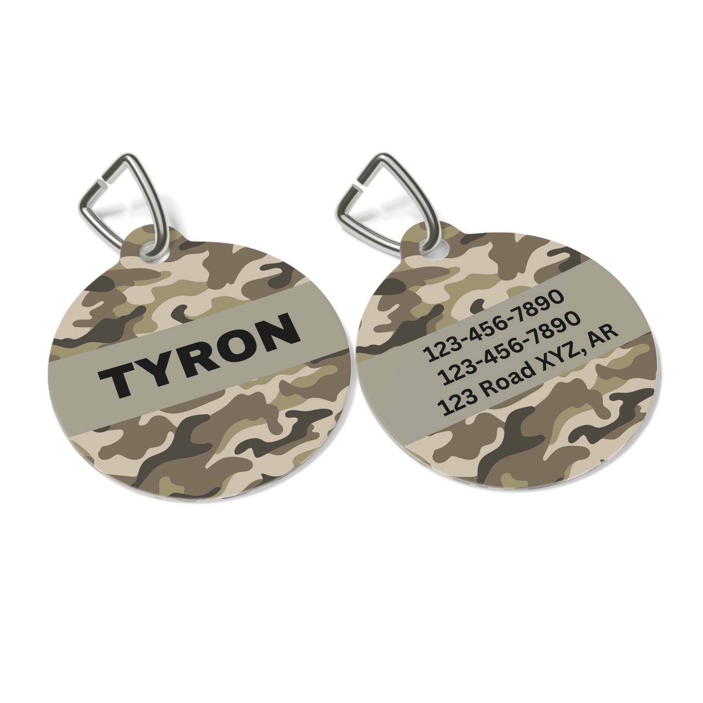 Pet Tag Camuflage Id Tag