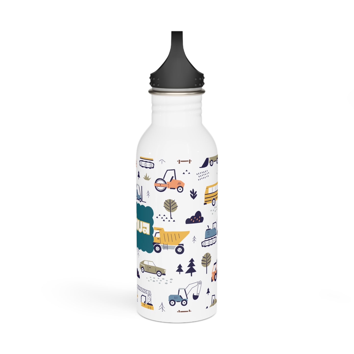 Personalized Children's Water Bottle with Truck Pattern 20oz