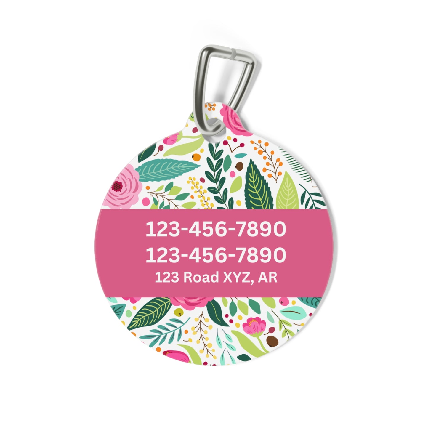 Pet Tag - Floral Pet Id Tag