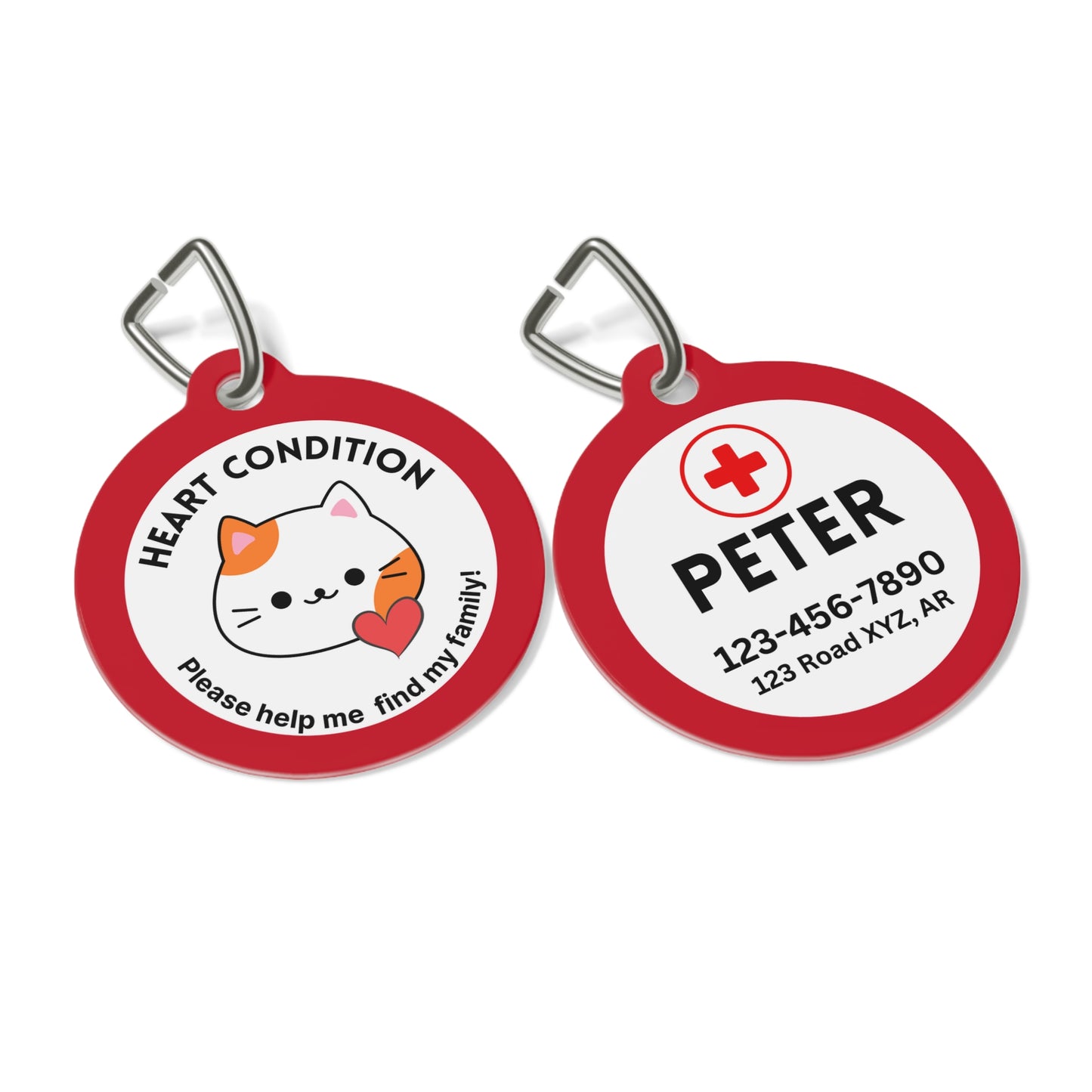 Pet Tag - Medical Id for Cats with Heart Condition