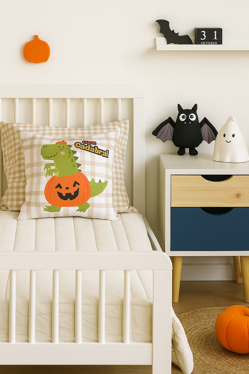 Dinosaur Halloween Decorative Pillow