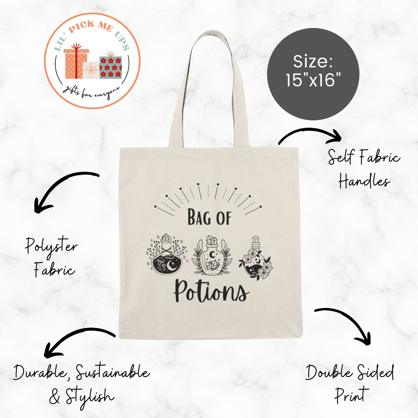 Bag of Potions - Cotton Canva Tote Bag