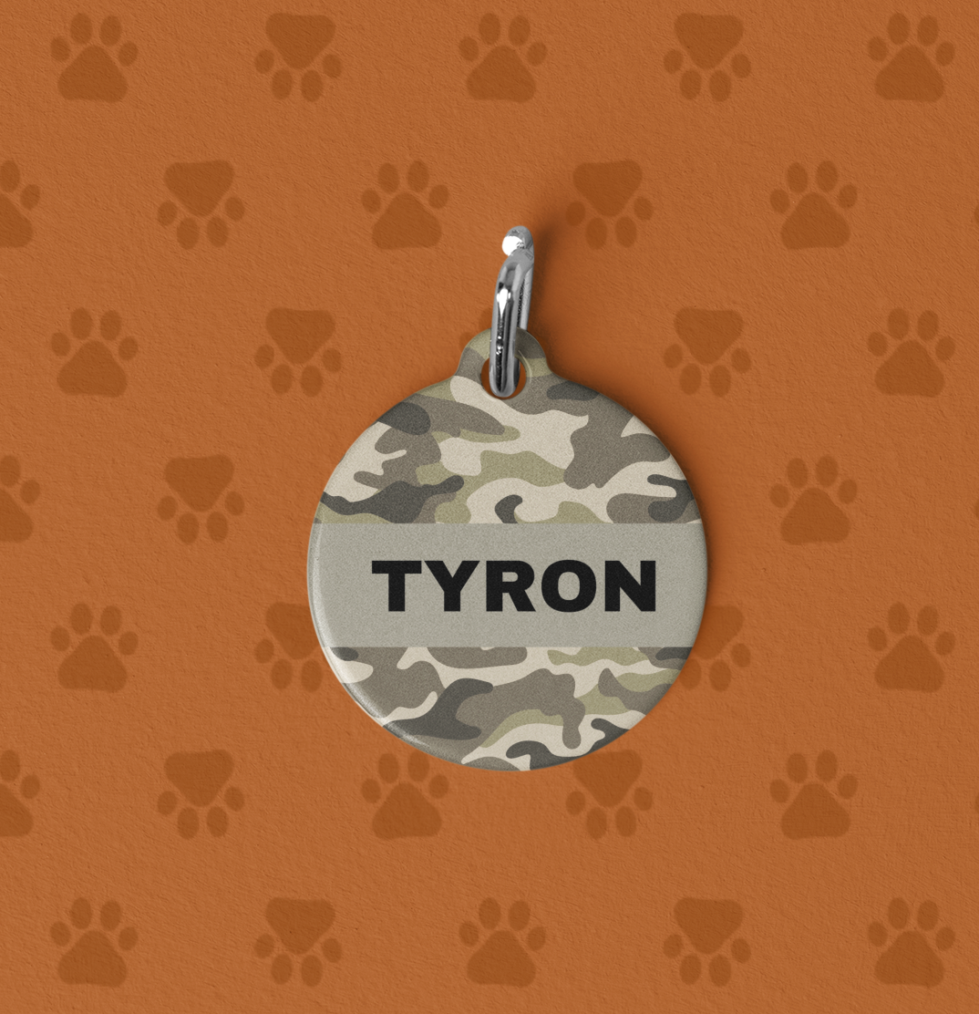 Pet Tag Camuflage Id Tag