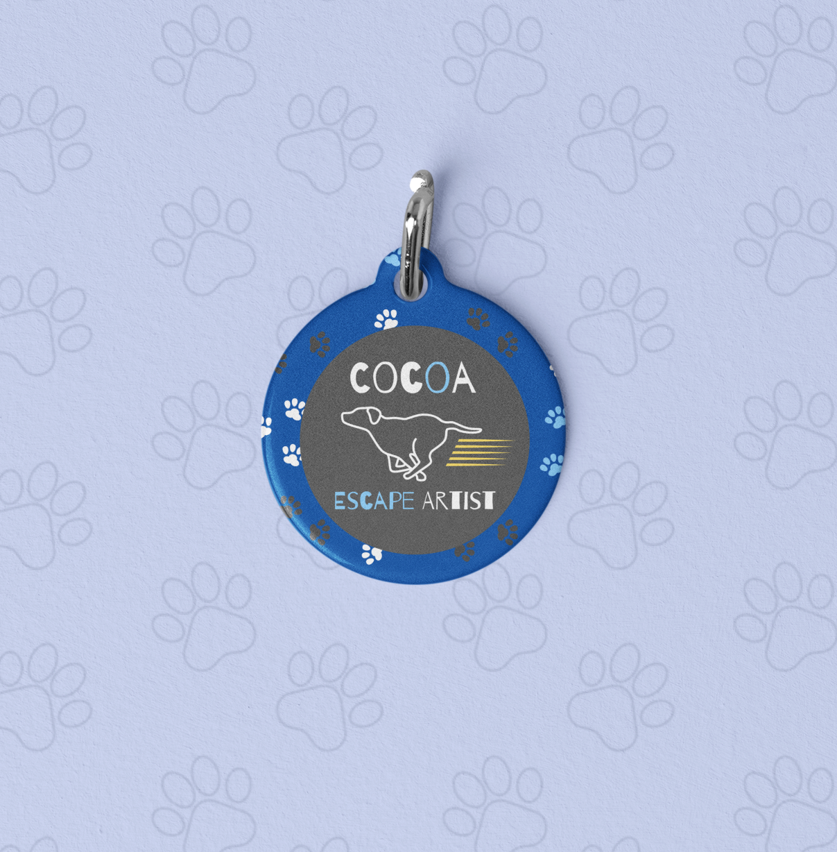 Pet Tag - Escape Artist Blue