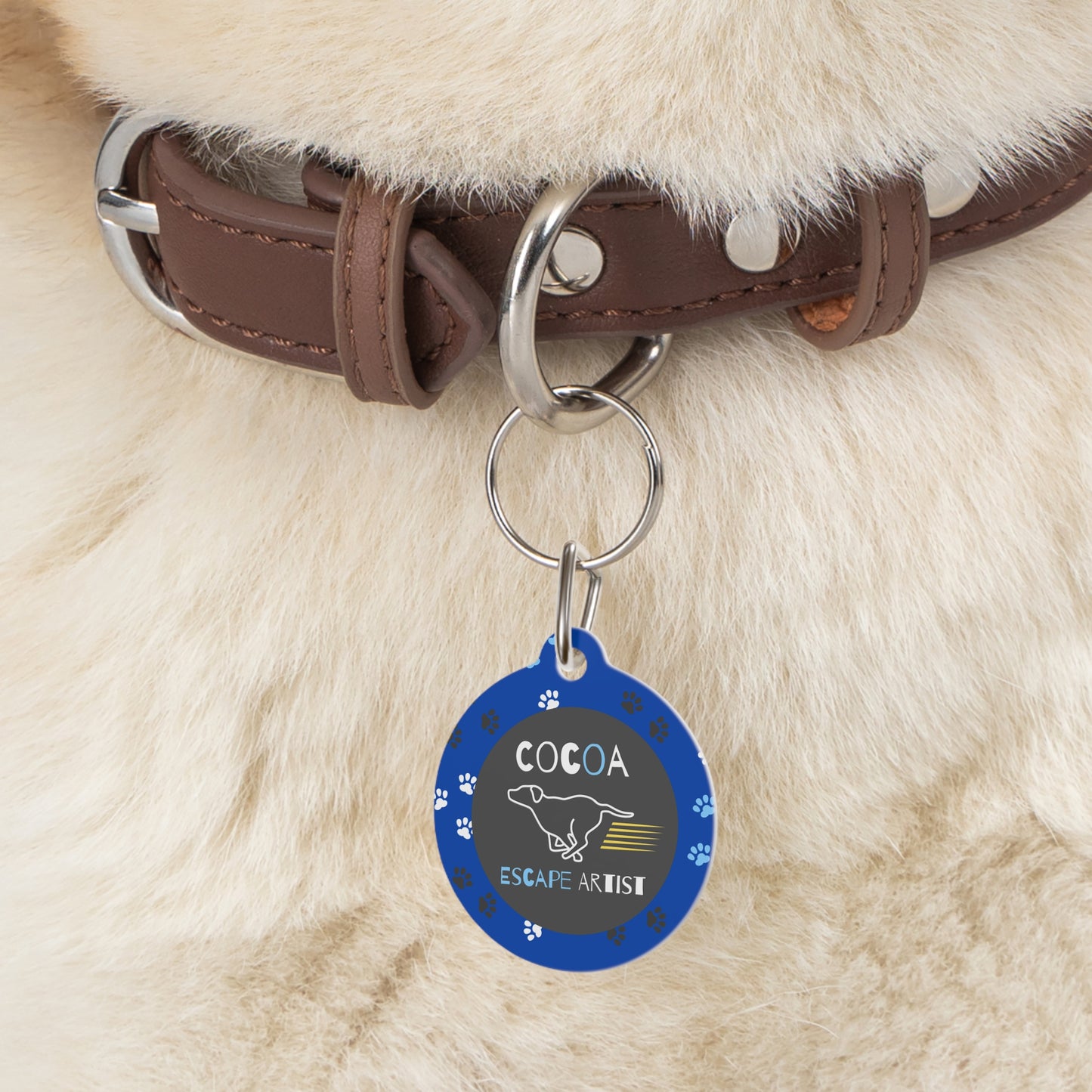 Pet Tag - Escape Artist Blue