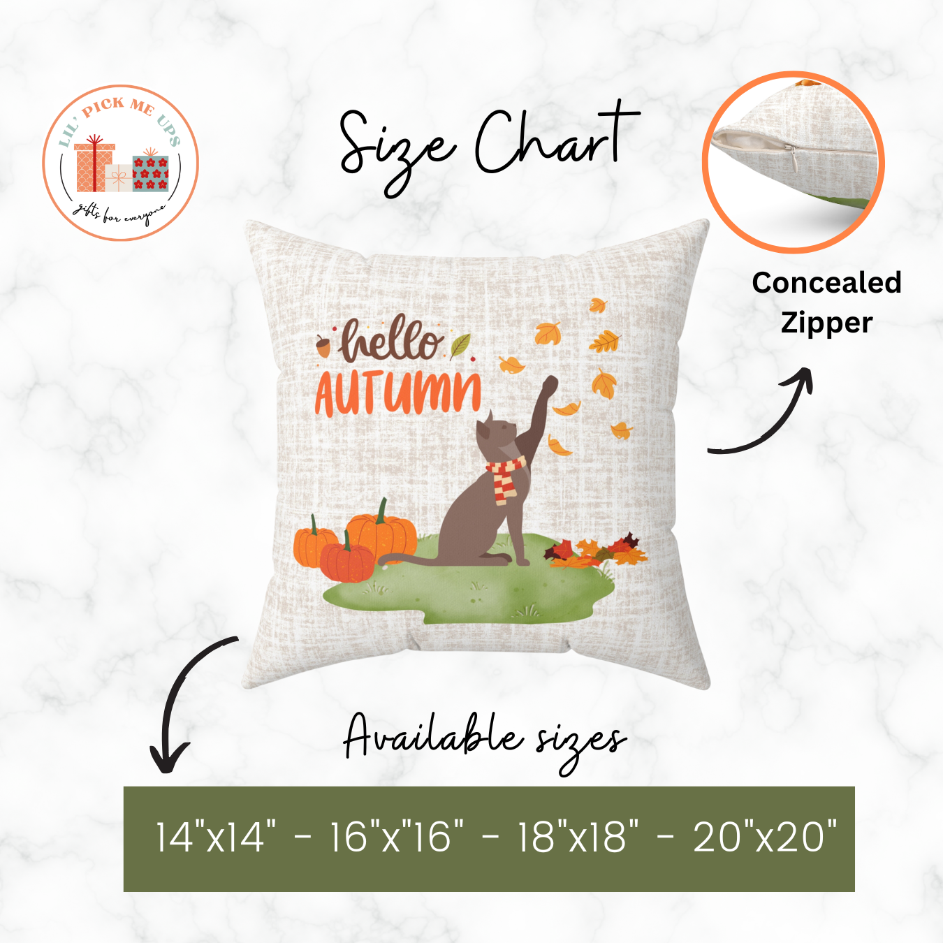 Fall Vibes Cat Decorative Pillow