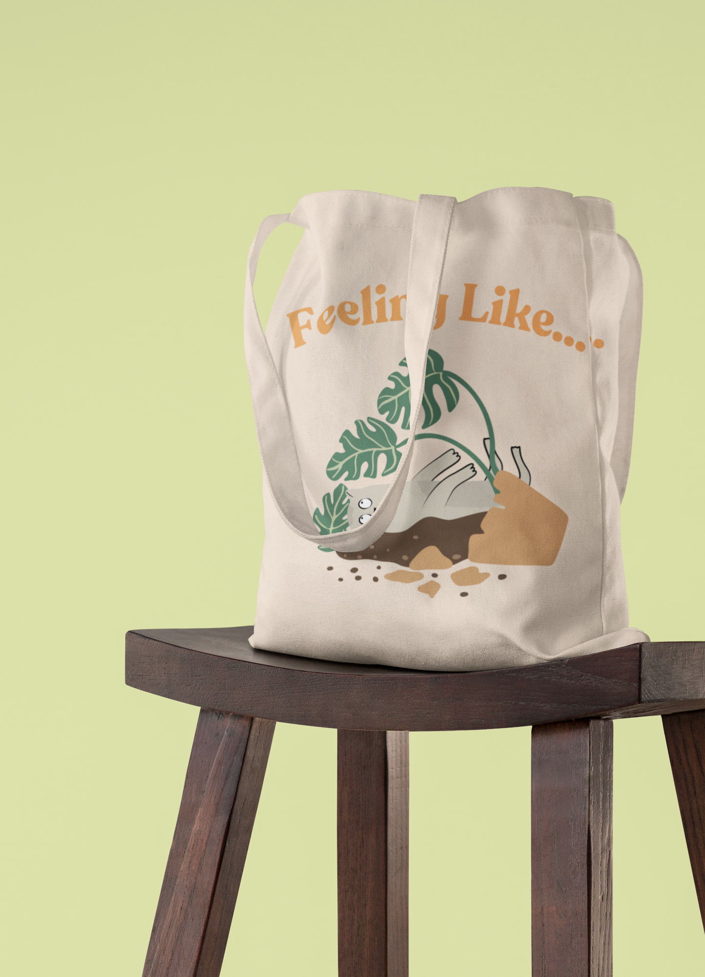 Feeling Like Natural Cotton Canva Tote Bag
