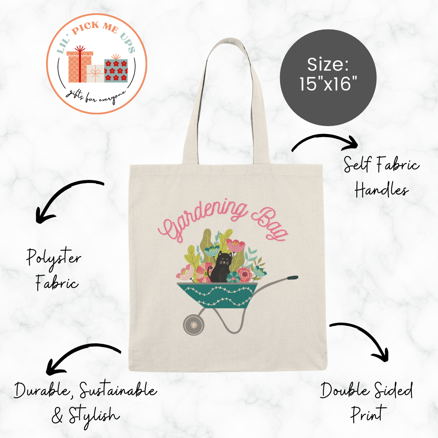 Gardening Bag with Black Cat