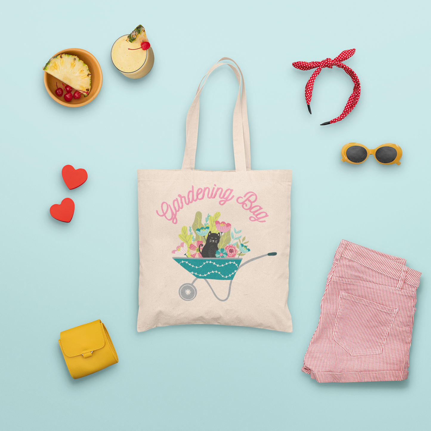 Gardening Bag with Black Cat