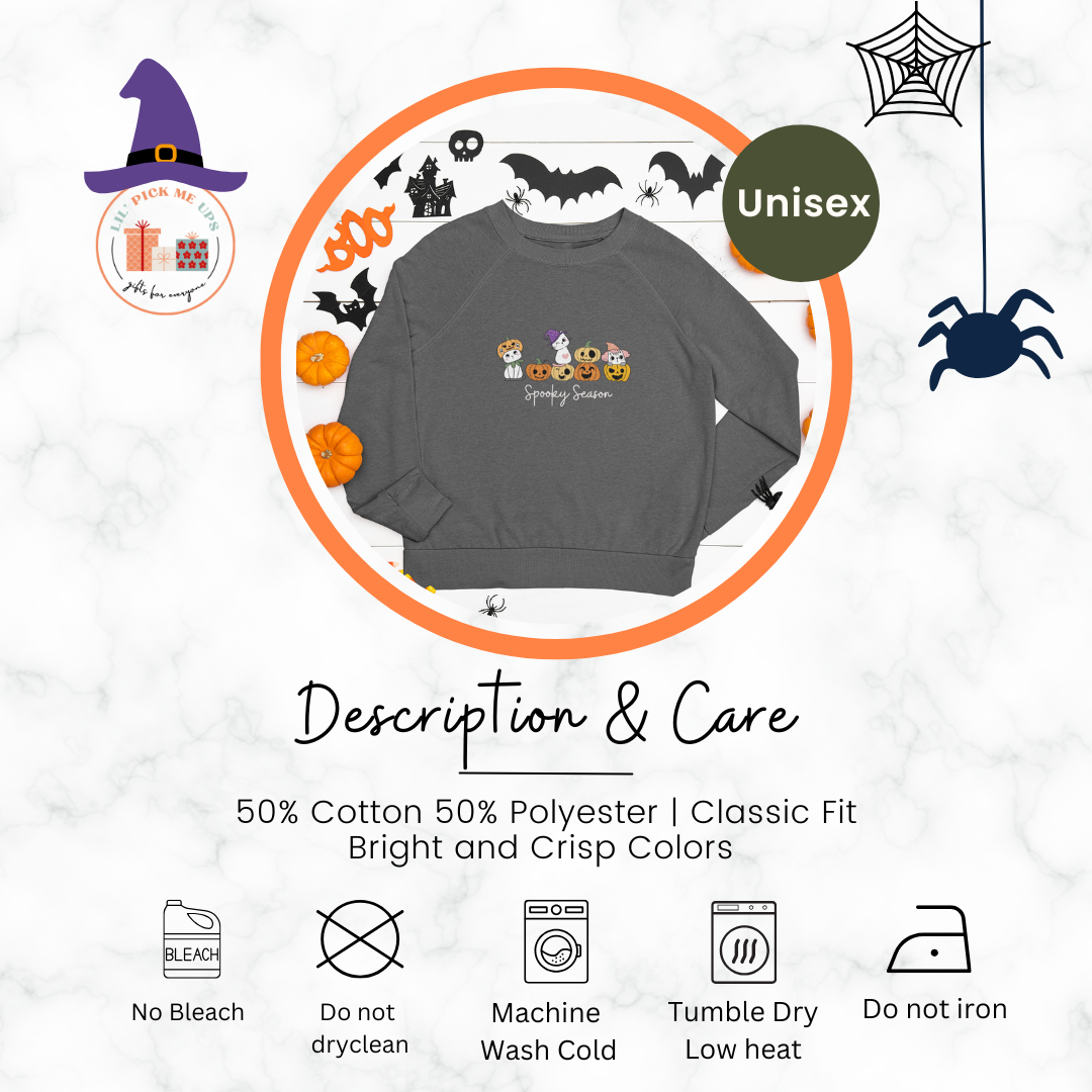 Spooky Season Cats Design Unisex Crewneck Sweatshirt