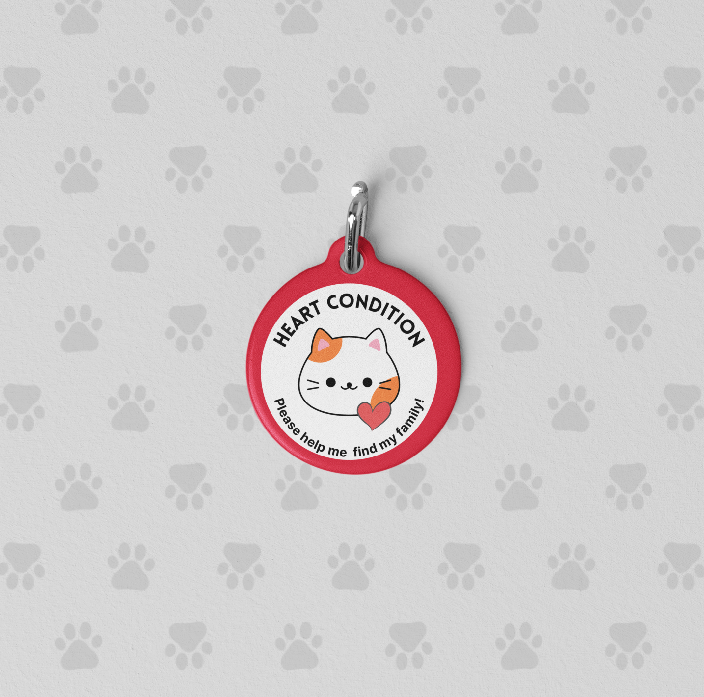 Pet Tag - Medical Id for Cats with Heart Condition