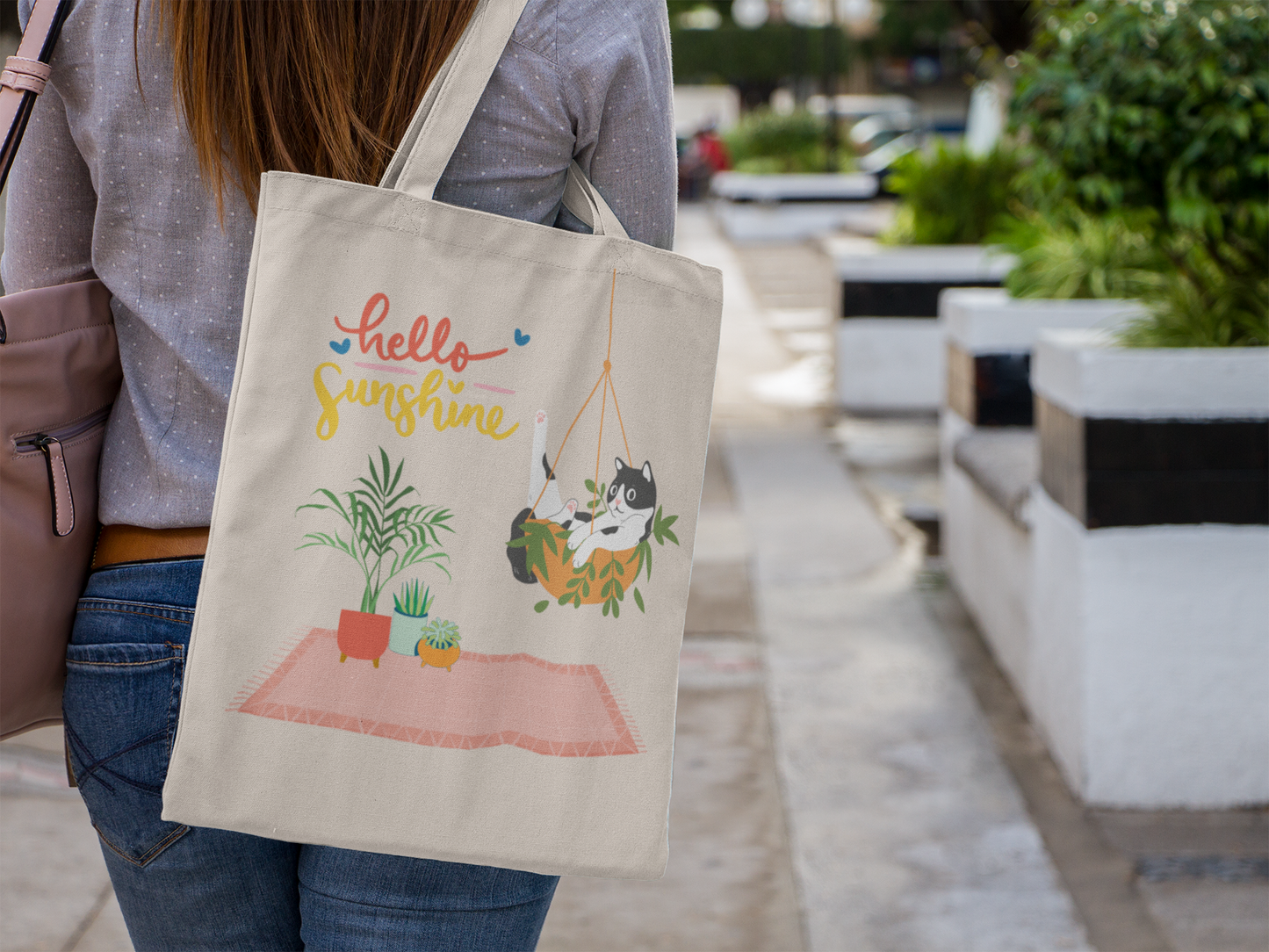 Hello Sunshine Boho Style Tote Bag
