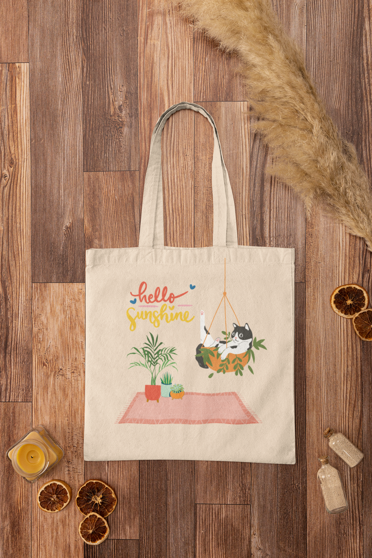 Hello Sunshine Boho Style Tote Bag