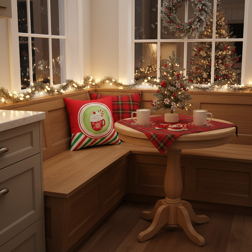 Hot Cocoa Christmas Decorative Pillow