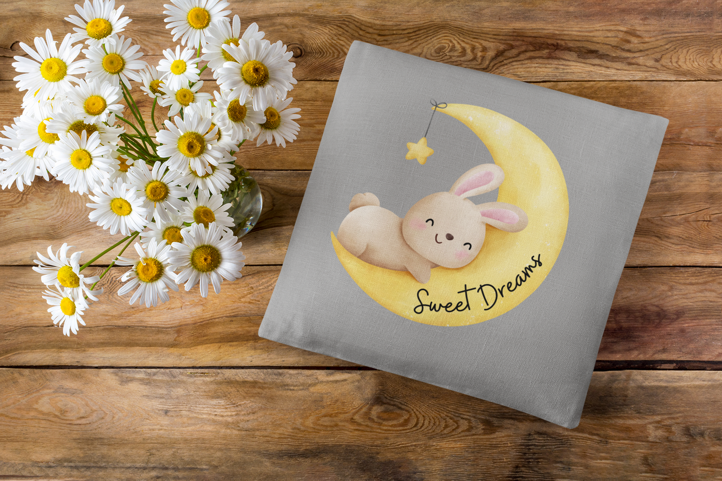 Sweet Dreams Decorative Pillow - Grey