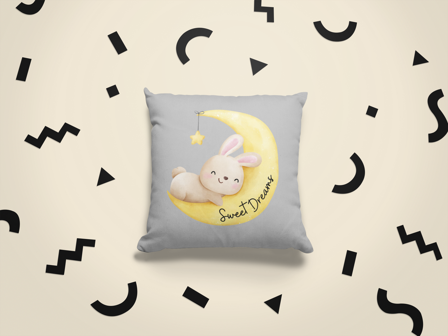 Sweet Dreams Decorative Pillow - Grey