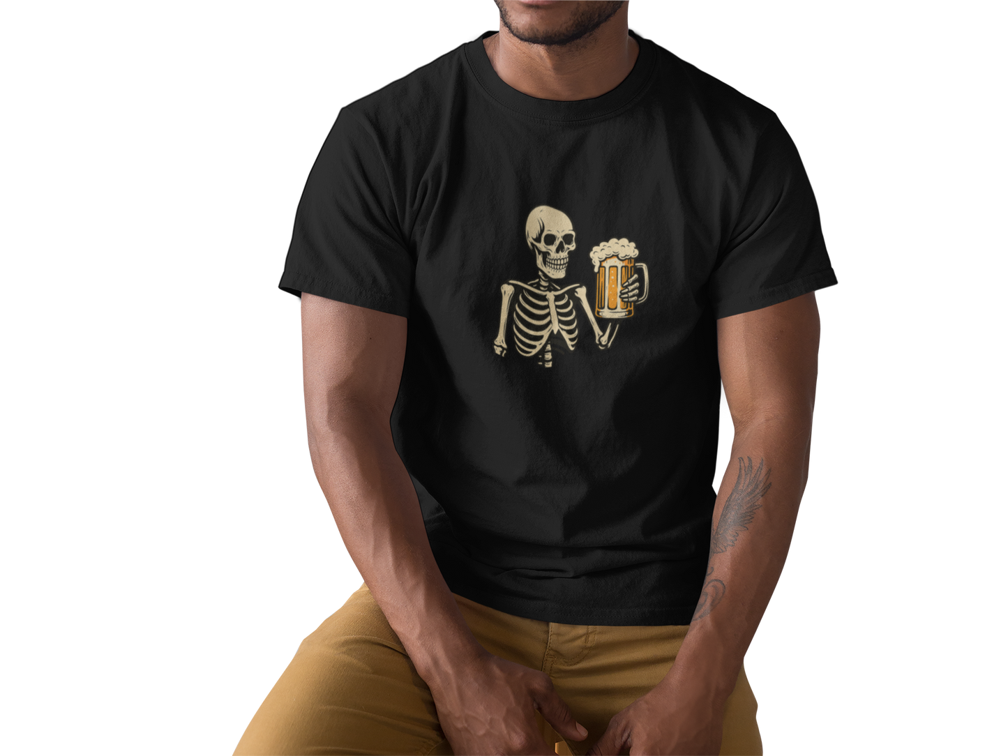 Skeleton with Beer T-Shirt