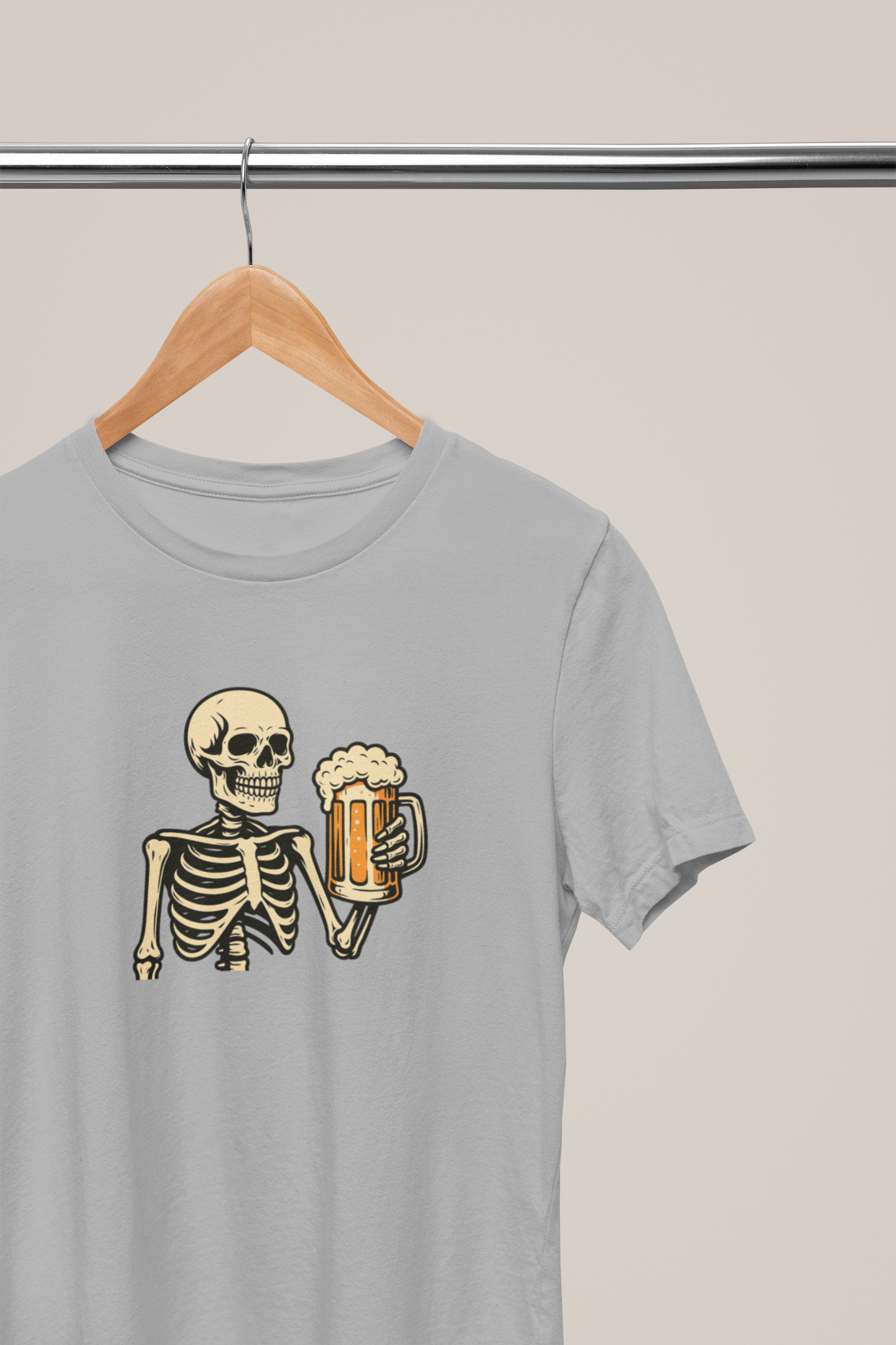 Skeleton with Beer T-Shirt