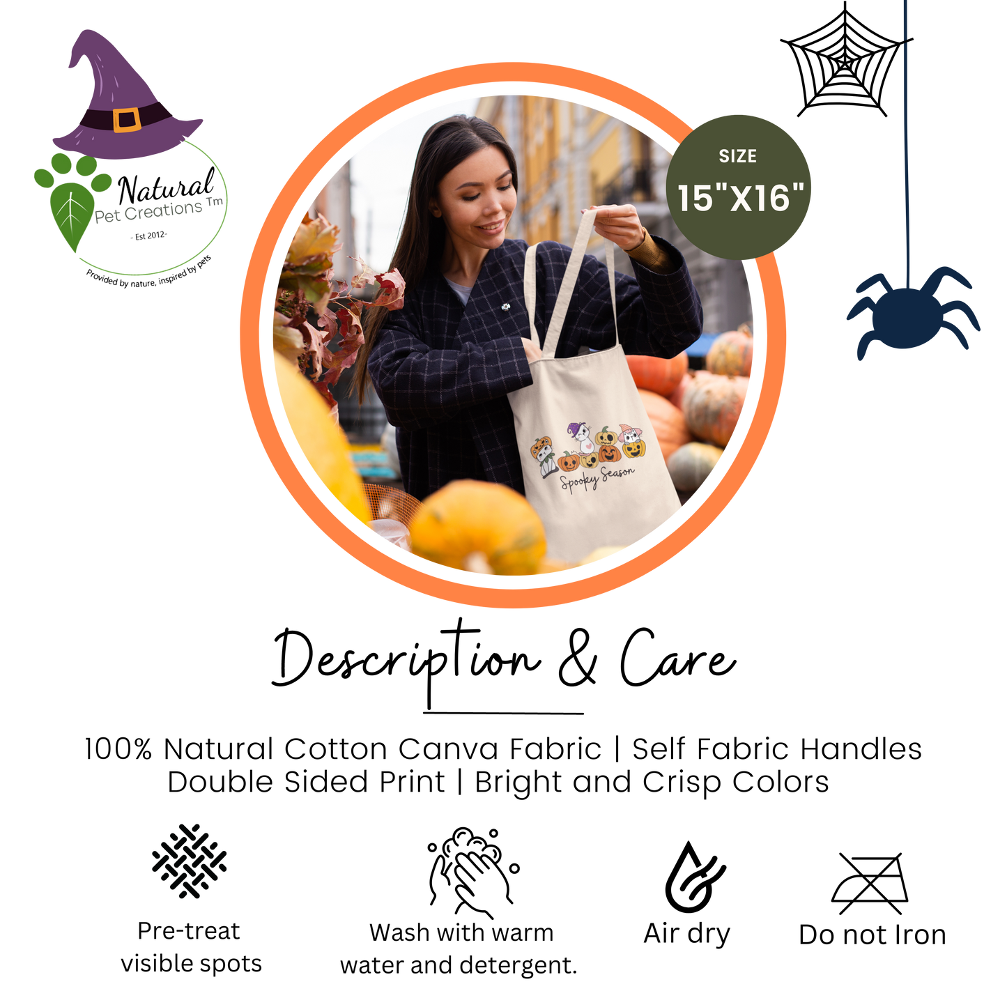 Spooky Season Halloween with Cats Tote Bag