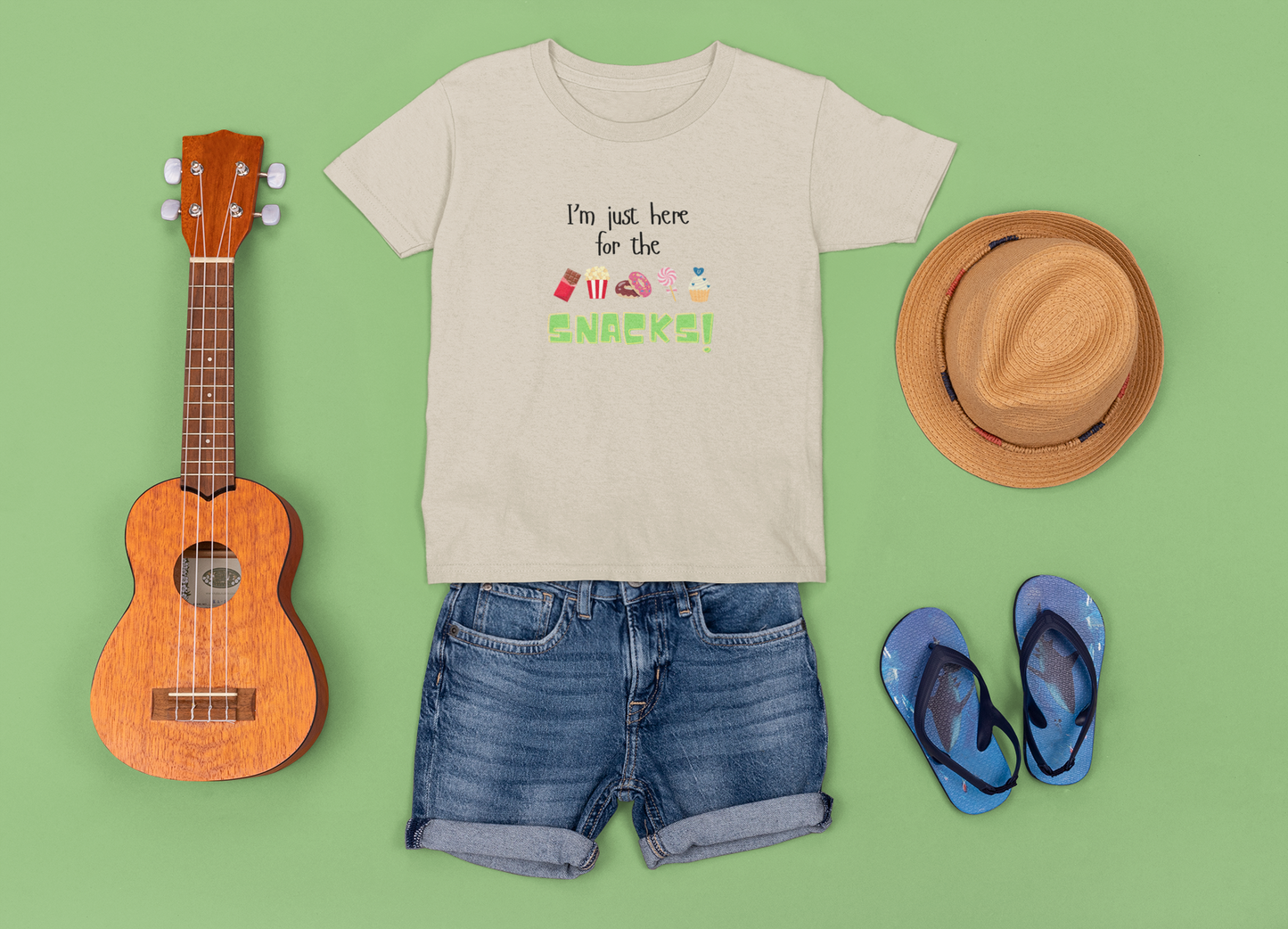I'm Just Here for the Snacks - Toddler Tee