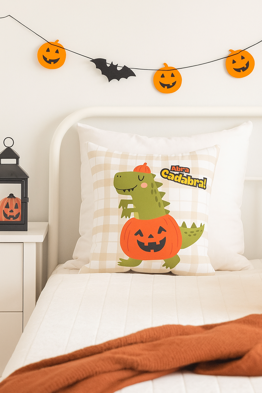 Dinosaur Halloween Decorative Pillow