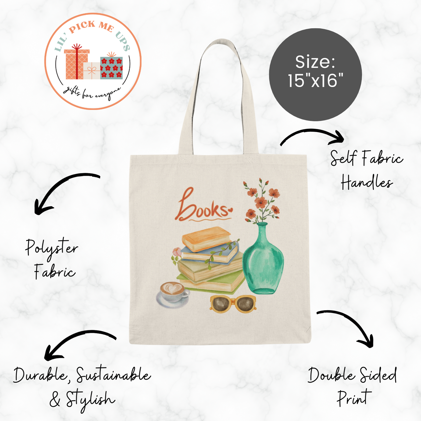 Books Natural Tote Bag