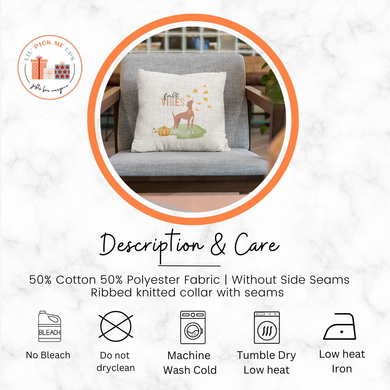 Fall Vibes with Dog Decorative Pillow