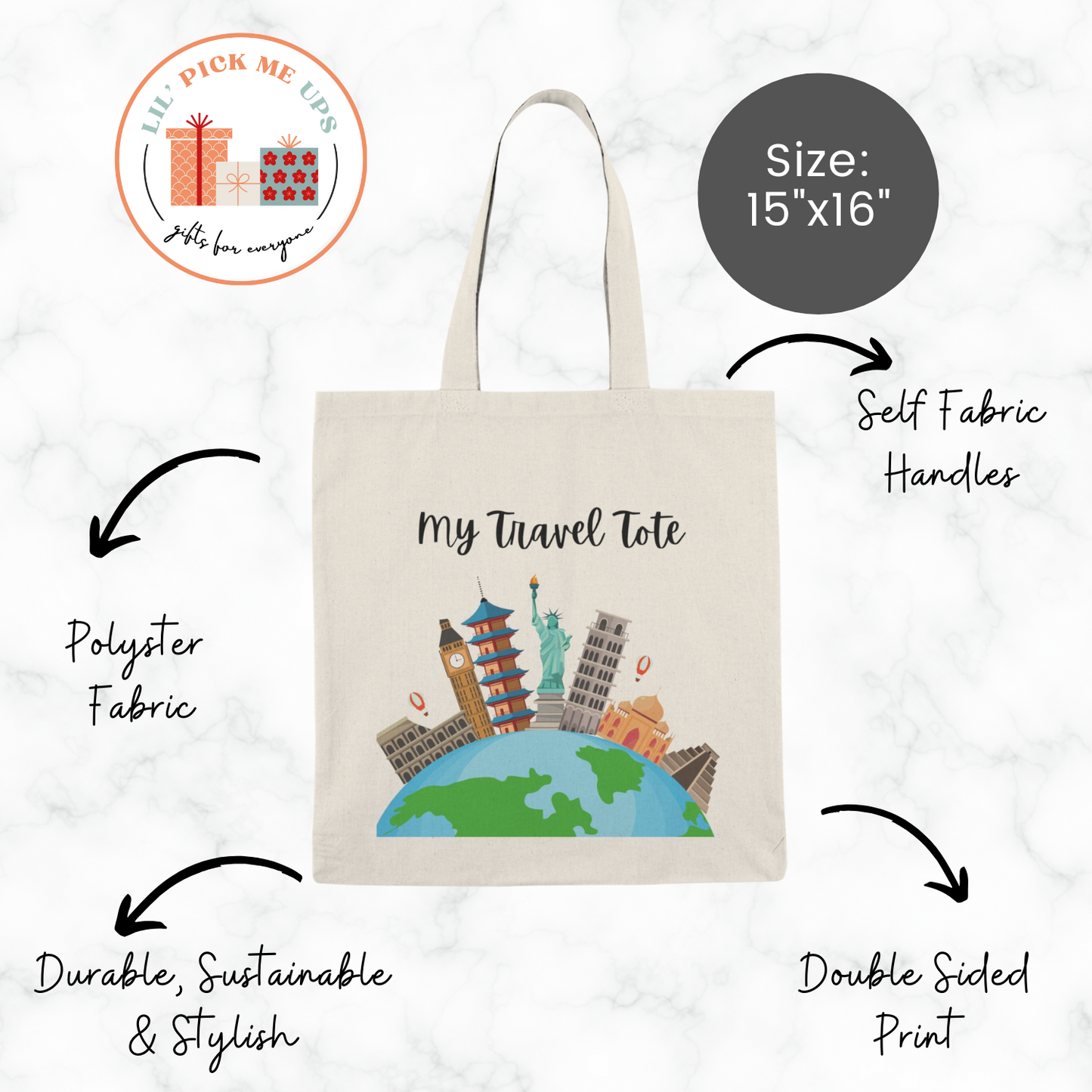 My Travel Bag Cotton Canva Tote Bag
