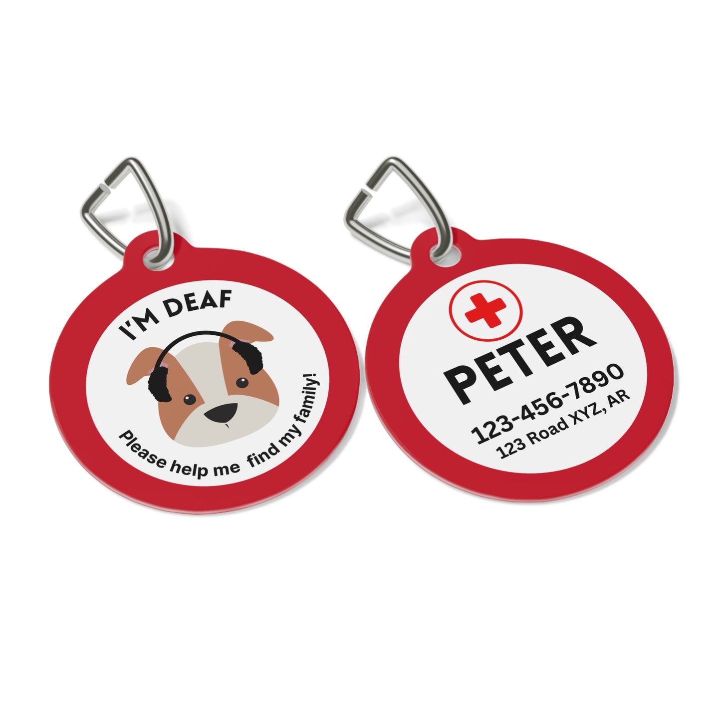 Pet Tag - Medical Tag for Deaf Dogs