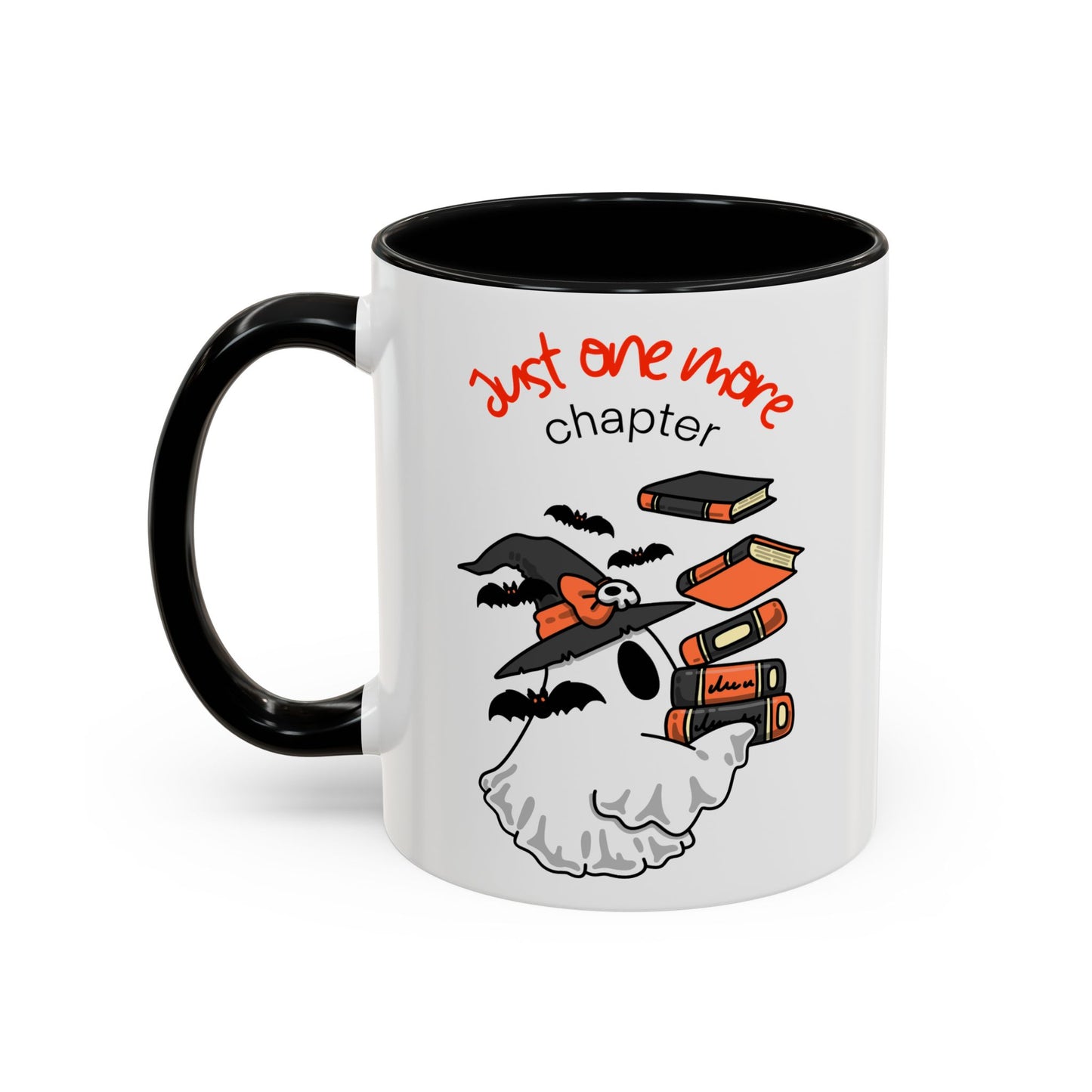 Halloween Coffee Mug - "Just One More Chapter" Bookish Spooky Accent Mug (11/15oz)