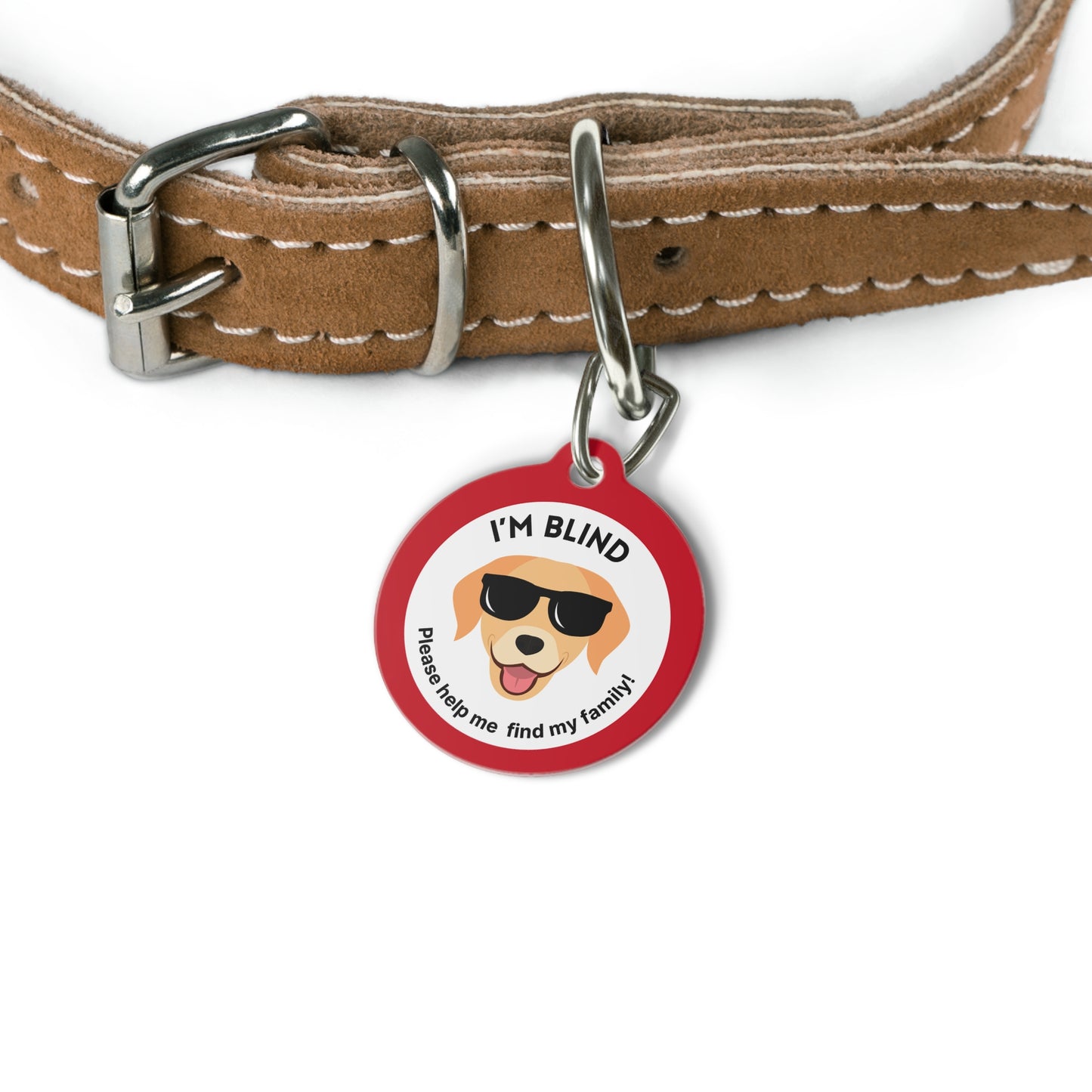 Pet Tag - Medical ID Tag for Blind Dogs