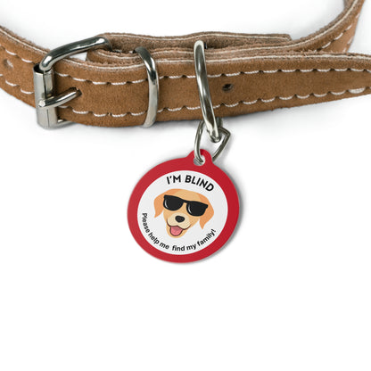 Pet Tag - Medical ID Tag for Blind Dogs