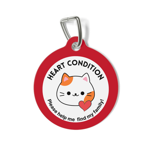 Pet Tag - Medical Id for Cats with Heart Condition