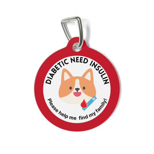 Pet Tag - Medical Pet Id for Diabetic Dogs