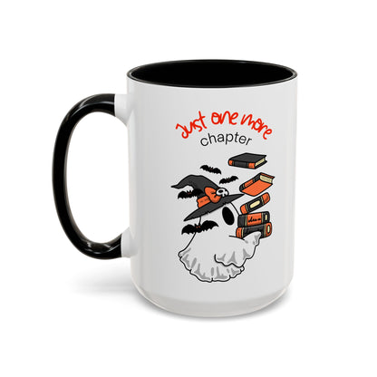 Halloween Coffee Mug - "Just One More Chapter" Bookish Spooky Accent Mug (11/15oz)