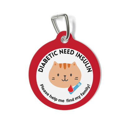 Pet Tag - Medical Pet Id for Diabetic Cats