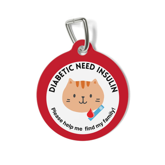 Pet Tag - Medical Pet Id for Diabetic Cats