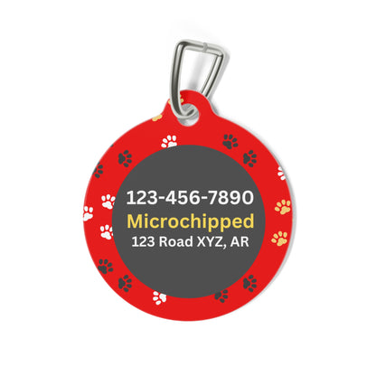 Pet Tag - Escape Artist in Red