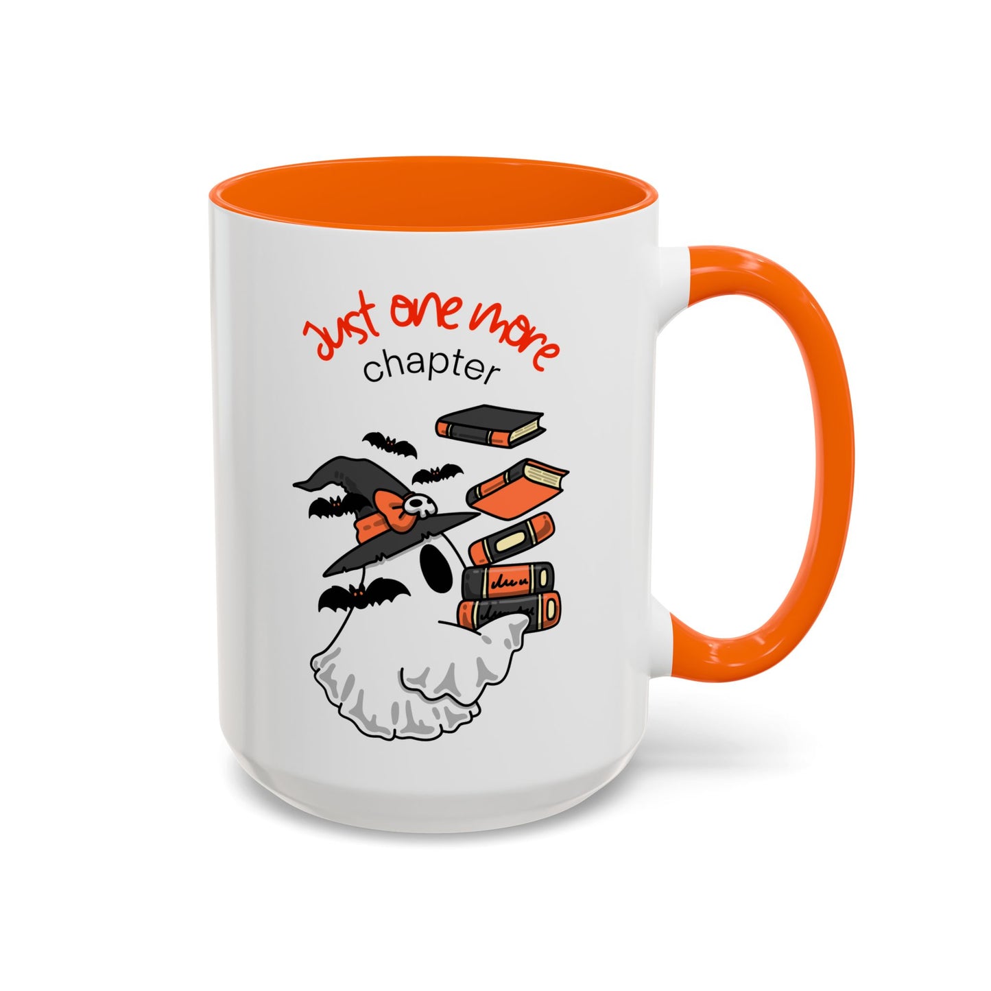 Halloween Coffee Mug - "Just One More Chapter" Bookish Spooky Accent Mug (11/15oz)