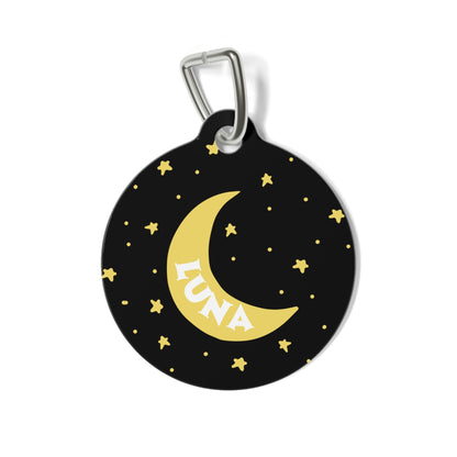 Pet Tag - Moon and Stars Design